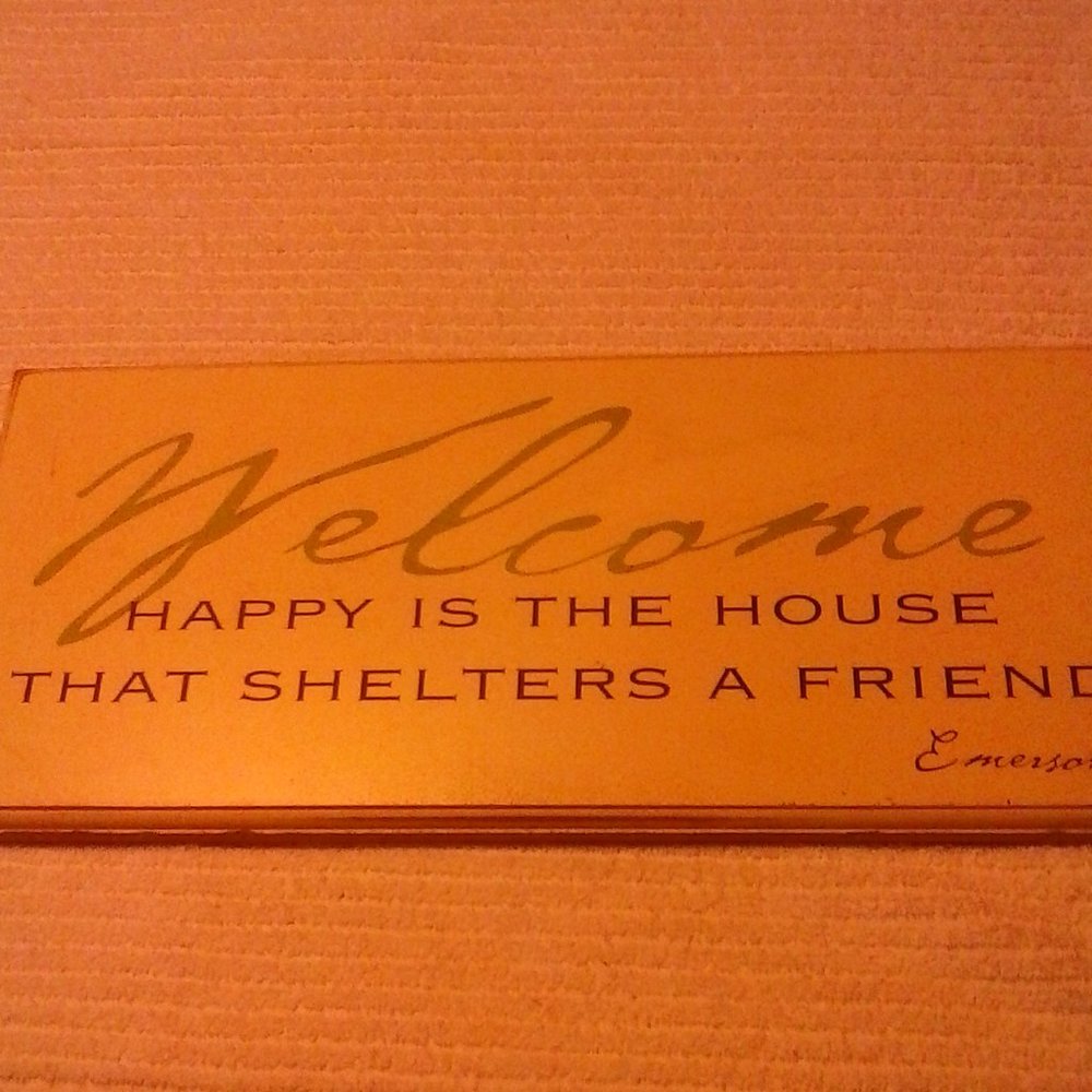 WELCOME WOODEN SIGN